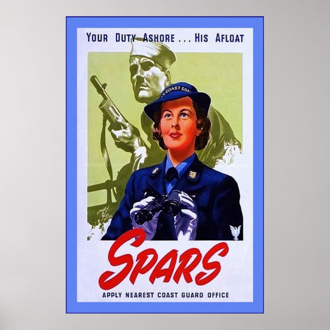 Póster SPARS~Vieja Segunda Guerra Mundial (Frente)