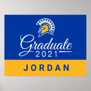 Póster Spartans del estado de San José 2021 Graduado