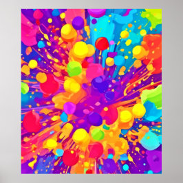 Póster Spatter de color vibrante