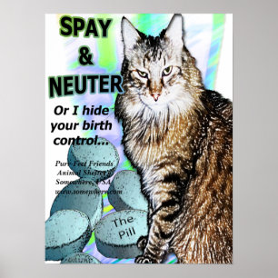 Póster Spay y neutralice (u oculto su control de la