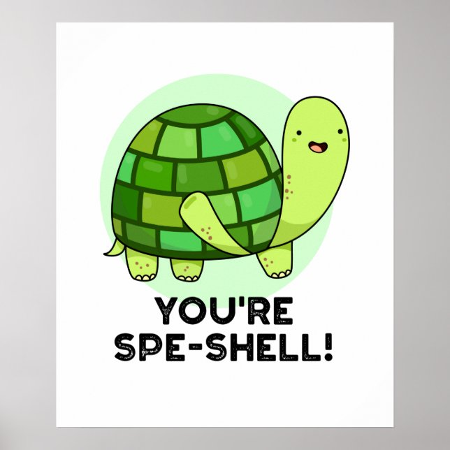 Póster Spe-shell Funny Tortoise Pun (Frente)