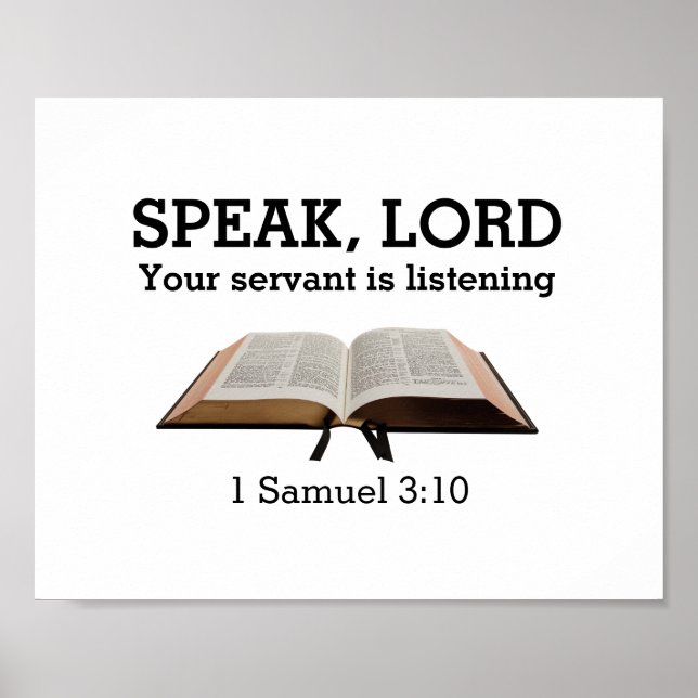 Póster SPEAK LORD Samuel Biblia Verse cristiano (Frente)