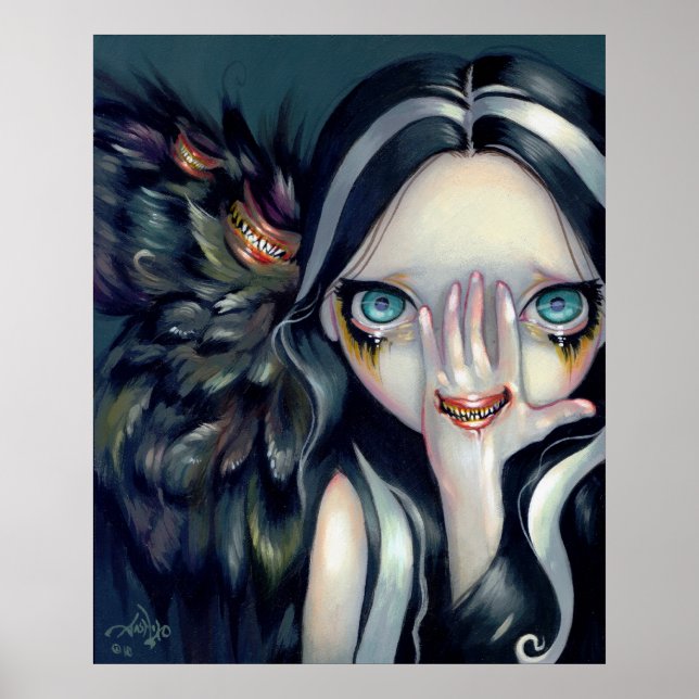 Póster Speak No Evil ART PRINT gothic surrealism horror (Frente)
