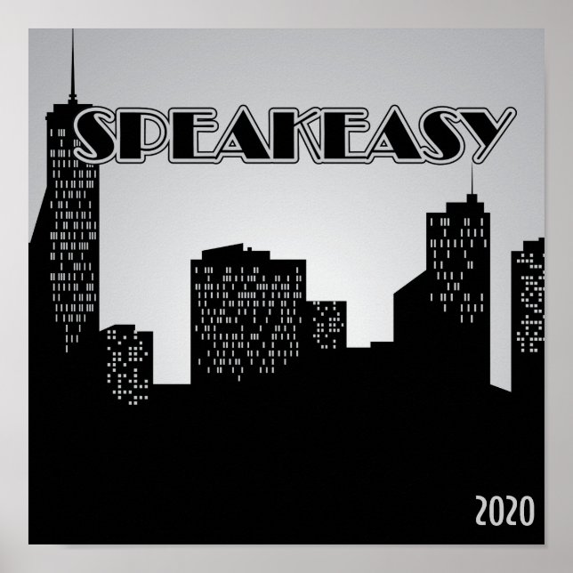 Póster Speakeasy, Poster Fiesta de los años 20 (Frente)