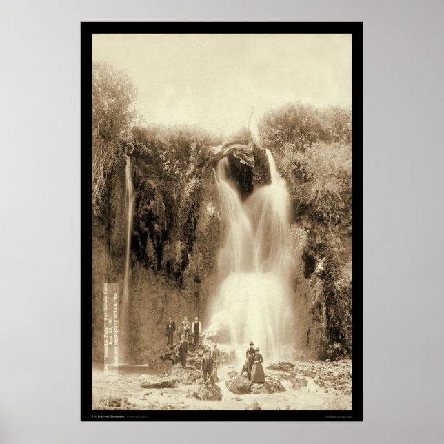 Póster Spearfish Falls Black Hills South Dakota 1889 (Frente)