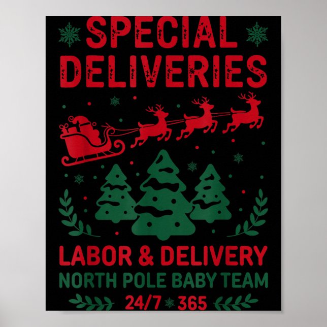 Póster Special Deliveries Labor And Delivery Baby Nurse C (Frente)