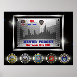 Póster Special Edition 20th Anniversary Never Forget 9-11