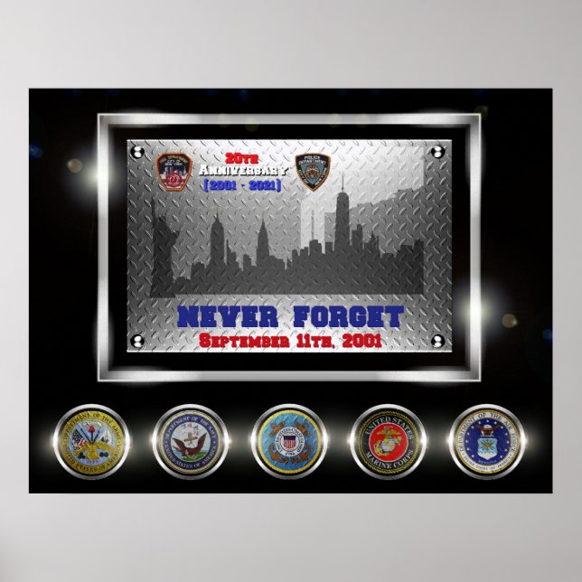 Póster Special Edition 20th Anniversary Never Forget 9-11 (Frente)