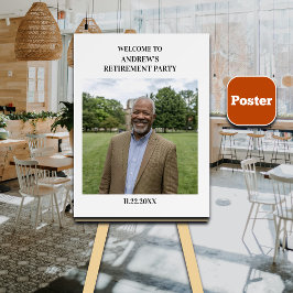 Póster Special Photo Elegant Retirement Party
