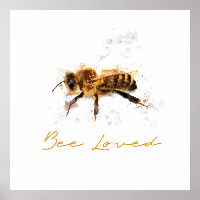 Póster Special Watercolour Bee Loved poster Matte (Frente)