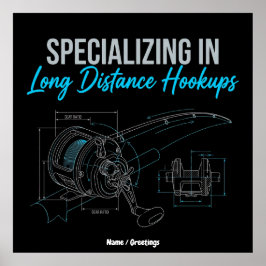 Póster Specializing in Long Distance Hookups Funny Tech
