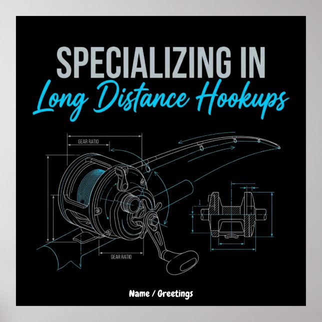 Póster Specializing in Long Distance Hookups Funny Tech (Frente)