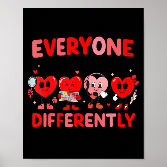 Póster Speech Therapy Language Pathologist Valentines Day (Frente)