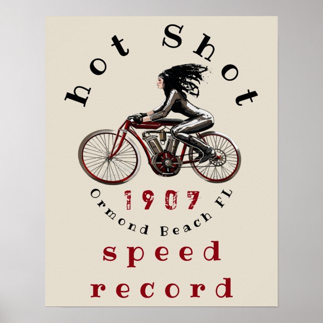 Póster speed record ormond beach (Frente)