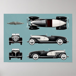 Póster Speedster de Duesenberg