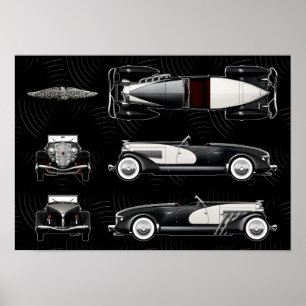 Póster Speedster de Duesenberg