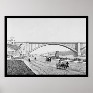 Póster Speedway Washington Bridge Harlem River 1905
