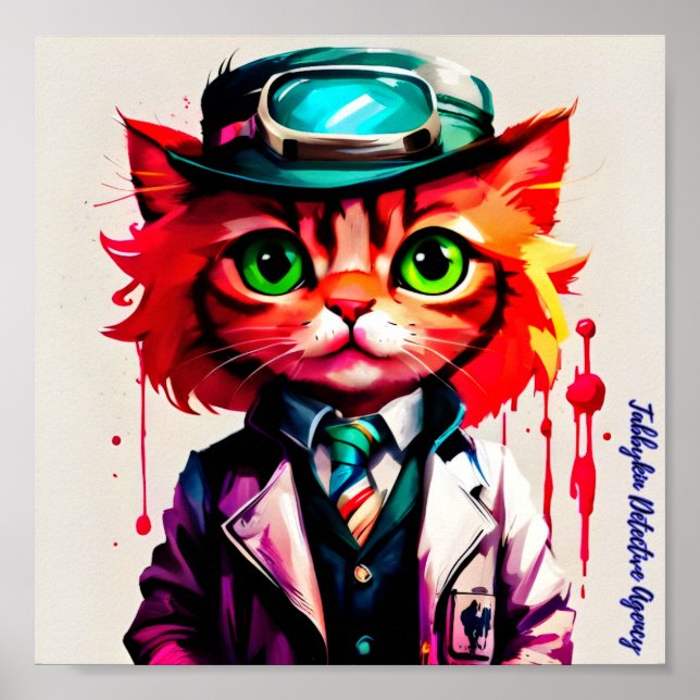 Póster "Spencer" de la agencia de detectives de Tabbykin (Frente)