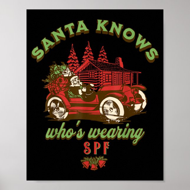 Póster Spf Esthetician Holiday Christmas Skin Therast Der (Frente)