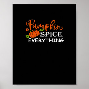 Póster Spice De Calabaza Todo El Vintage Cae El Otoño Por