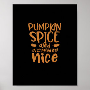 Póster Spice De Calabaza Y Todo El Buen Lema De Otoño