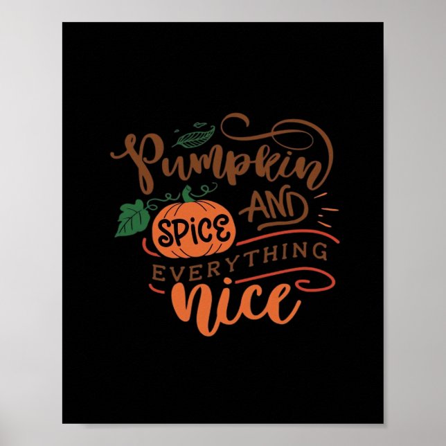 Póster Spice De Calabaza Y Todo Lo Agradable. (Frente)
