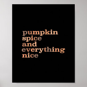 Póster Spice De Calabaza Y Todo Lo Bonito Funny Otoño