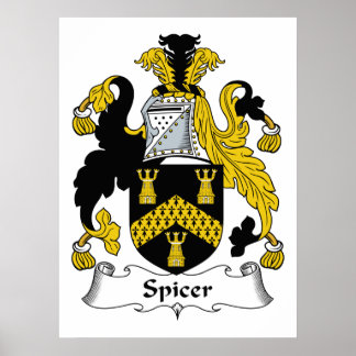 Póster Spicer Family Crest