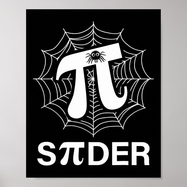 Póster Spider Pi Spider Science Math Teacher Funny Spider (Frente)