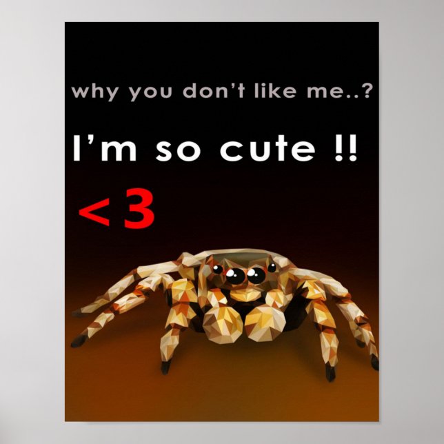 Póster Spider, soy muy lindo | Araña Lover Gift (Frente)