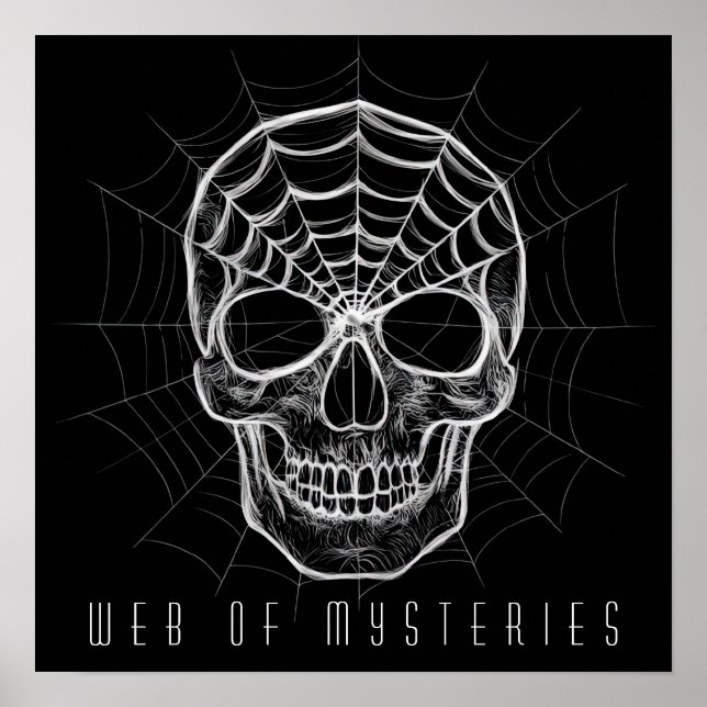 Póster Spiderweb Skull (Frente)