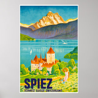 Póster Spiez,Switzerland,Travel Pposter