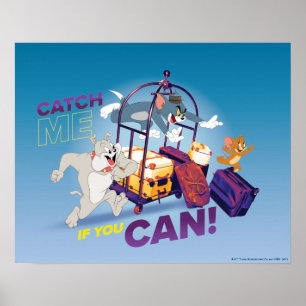Póster Spike, Tom Y Jerry - Atrápame Si Puedes