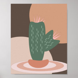 Póster Spikey Cactus Plant Potter Bohemian Wall Art