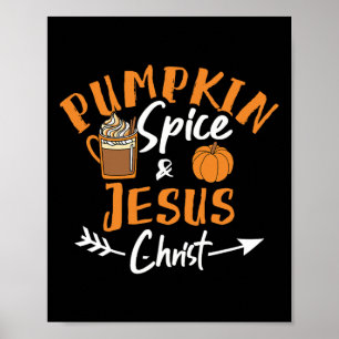 Póster Spin De Calabaza Y Jesucristo Diversión Caer Crist