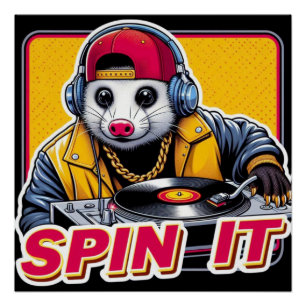 PÓSTER SPIN IT-OPOSSUM DJ 3