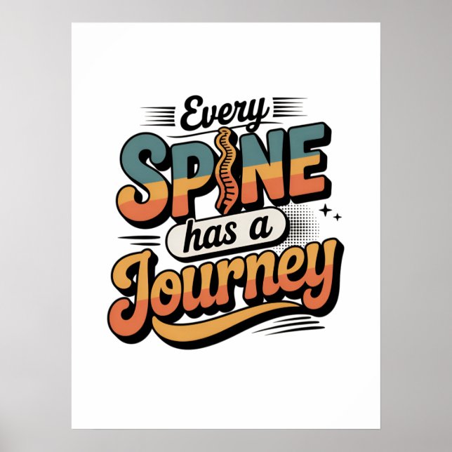 Póster Spine Care Journey and Body Alignment (Frente)