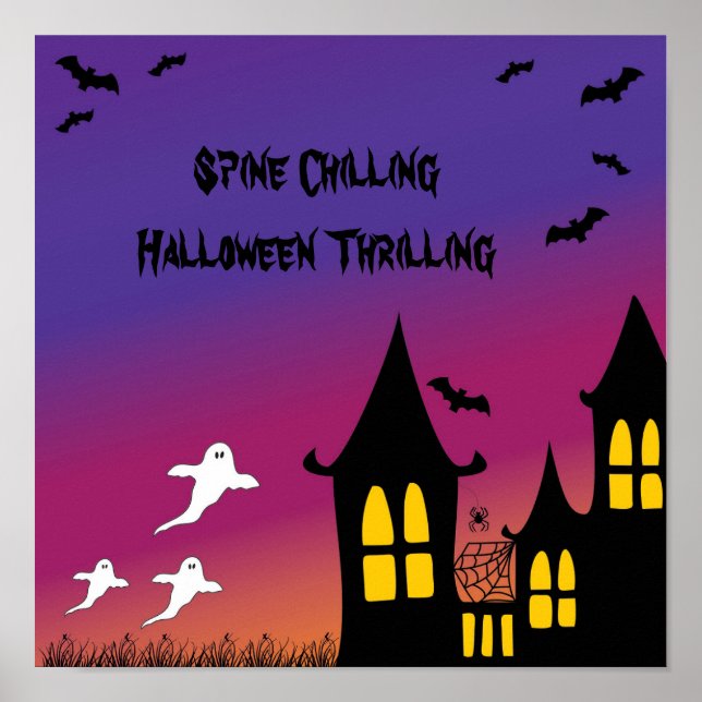 Póster Spine Chilling Halloween Thrilling (Frente)