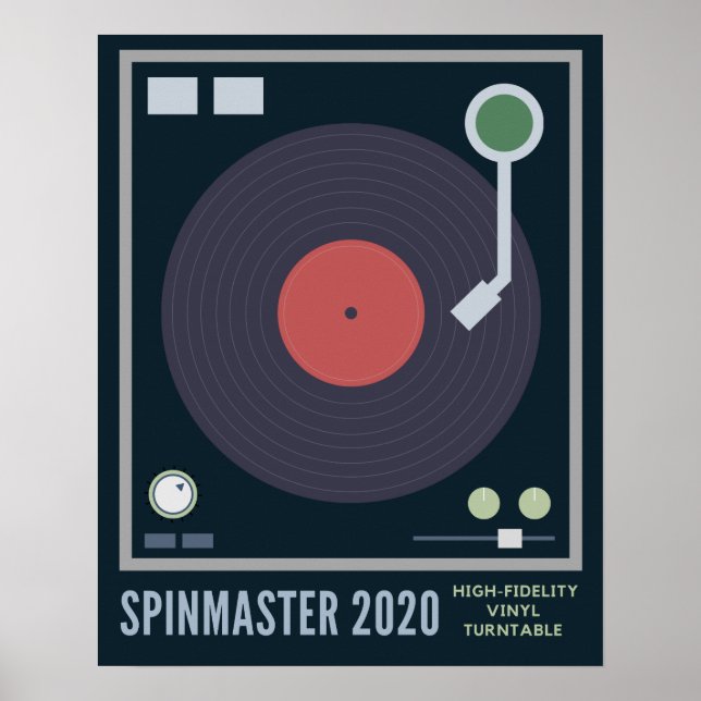 Póster SpinMaster 2020 Vinil Turnable de alta fidelidad (Frente)