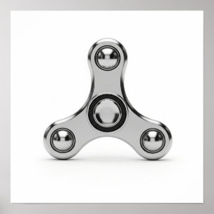 Póster Spinner de fidget de acero inoxidable