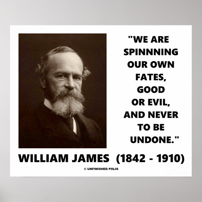 Póster Spinning Our Own Fates Good Or Evil James Quote (Frente)