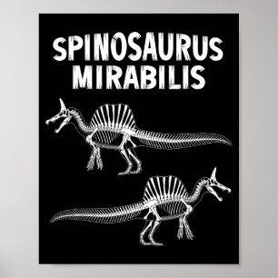Póster Spinosaurus mirabilis nuevo fósil de dinosaurio