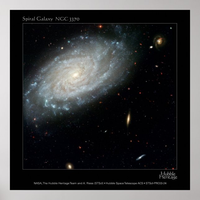 Póster Spiral Galaxy NGC 3370 (Frente)