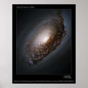 Póster SpiralGalaxyM64-2004-04a