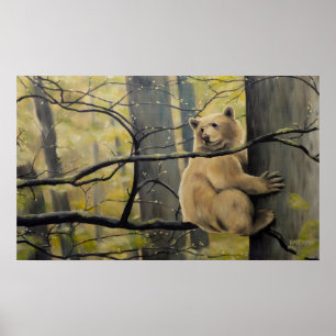 Póster Spirit Bear Prints Kermode Bear Painting Prints