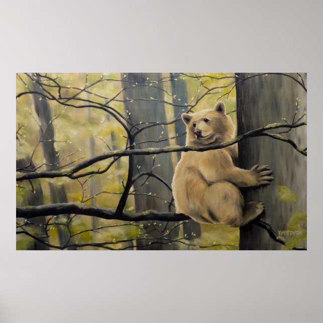 Póster Spirit Bear Prints Kermode Bear Painting Prints (Frente)
