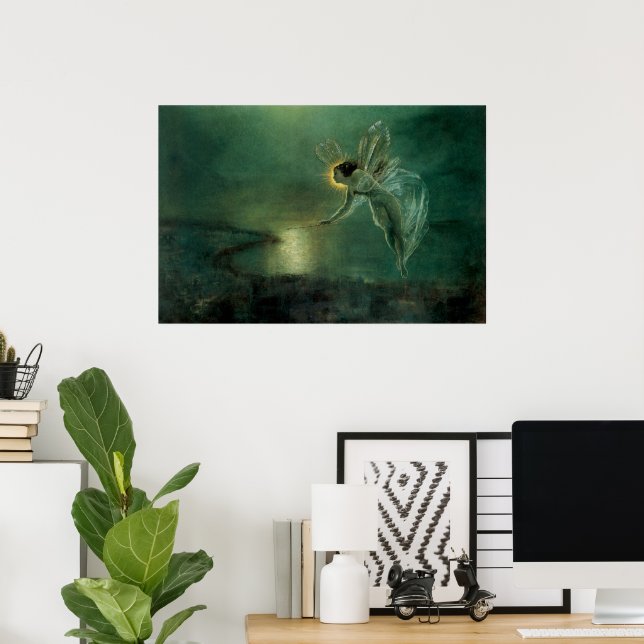 Póster Spirit of the Night by Grimshaw, Victorian Fairy (Oficina en casa)