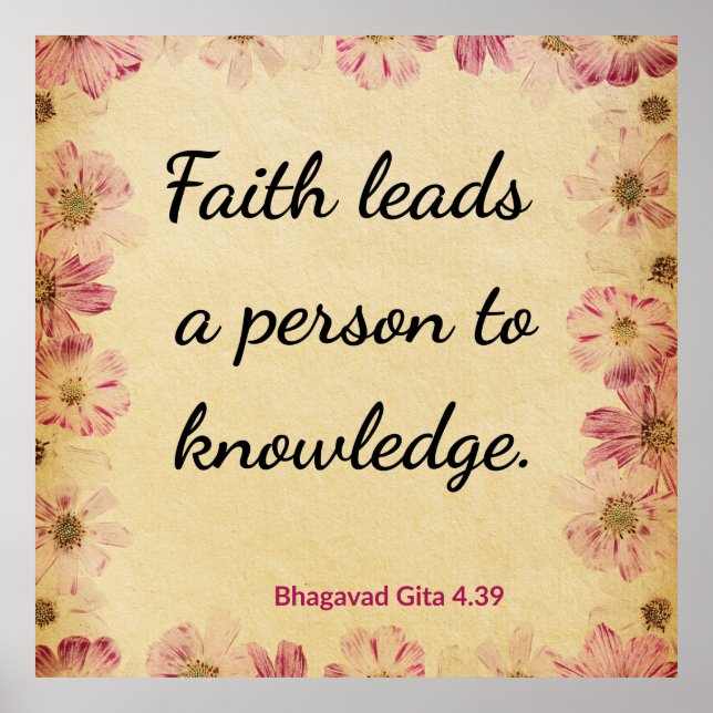 Póster Spiritual Beige Pink Gita Knowledge (Frente)