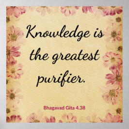 Póster Spiritual Beige Pink Gita Knowledge Purifier Print