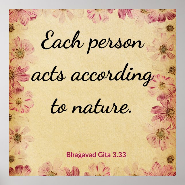 Póster Spiritual Beige Pink Gita Nature Action Print (Frente)